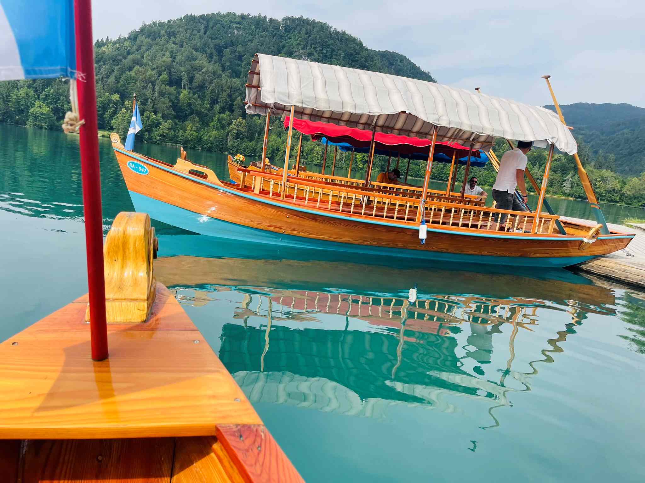 Colorful Plenta Boats on Lake Bled: trieste slovenia